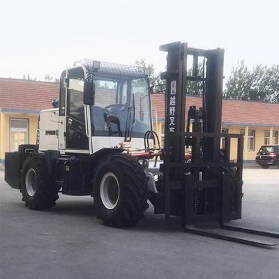 quality Small Off Road Forklift Truck White 42KW 1220mm Fork Length Infinitely factory